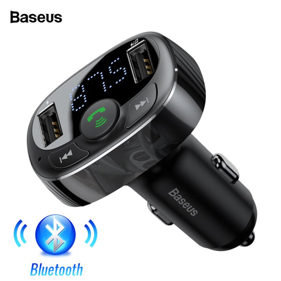 Baseus USB Car Charger Kit Handsfree FM Transmitter Aux Modulator Audio MP3 Player Bluetooth 4.2