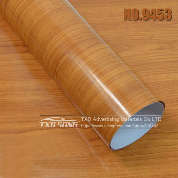 10/20/30/40/50/60x152CM Glossy WOOD PVC VINYL FILM GLOSSY WOOD GRAIN STICKER FOR CAR INTERIOR DECORATION BY FREE SHIPPING