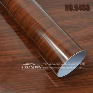 10/20/30/40/50/60x152CM Glossy WOOD PVC VINYL FILM GLOSSY WOOD GRAIN STICKER FOR CAR INTERIOR DECORATION BY FREE SHIPPING